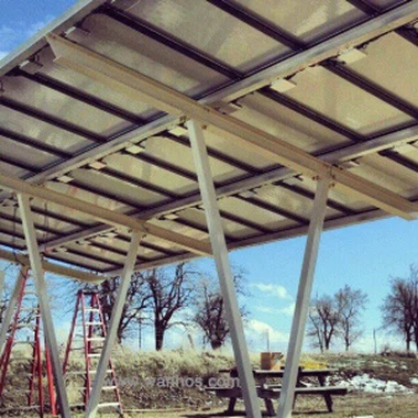 Waterdichte commerciële zonne-energie carport montagesystemen Parking Solar Racking